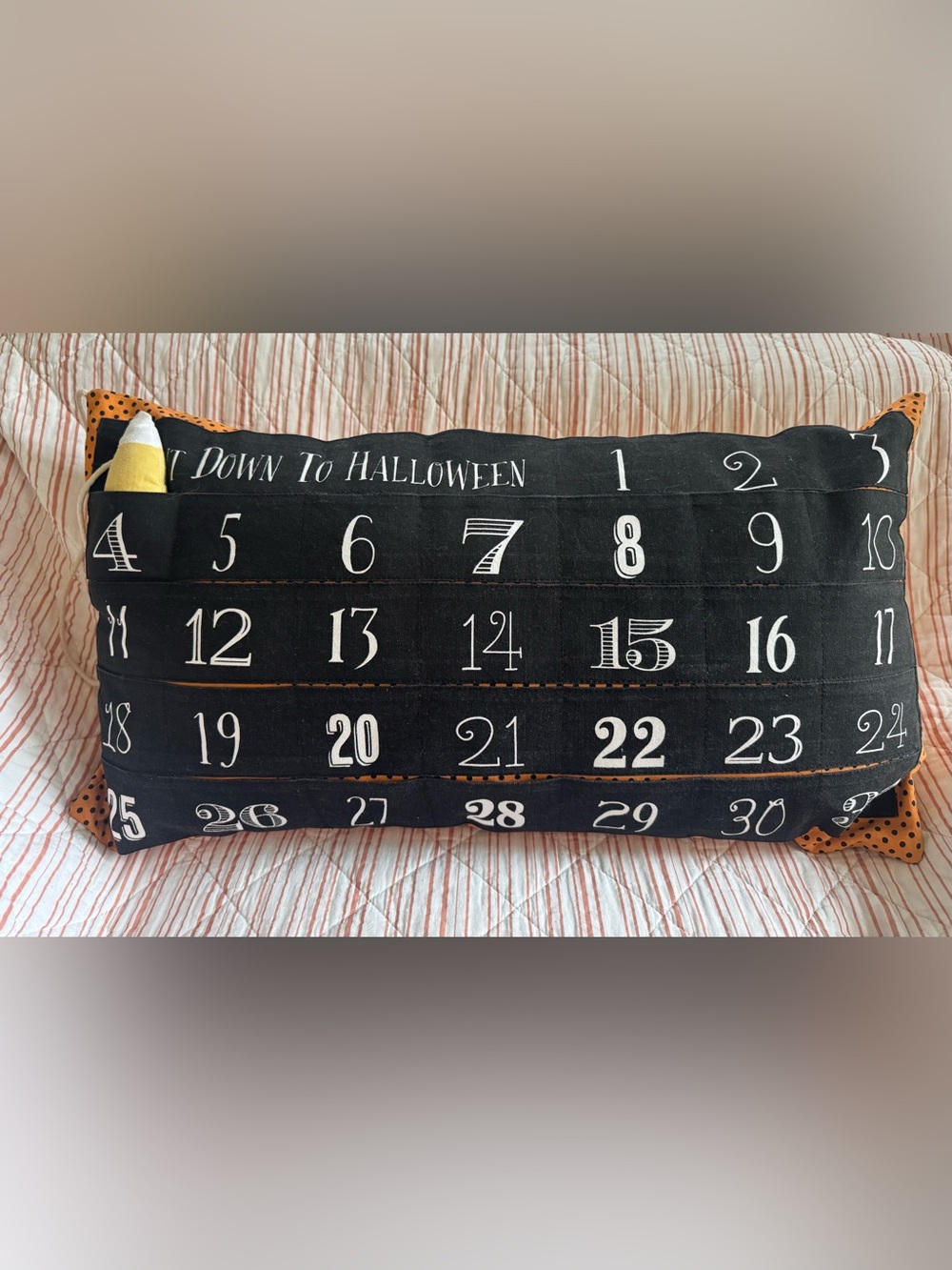 Halloween Countdown Advent Pillow